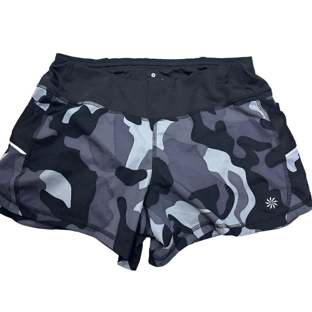 Athleta Gray Camo Ready Set Go Athletic Shorts S